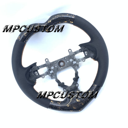 Mpcustom for Honda 9th Gen Civic 2012-2015 Forged carbon fiber steering wheel perforated leather