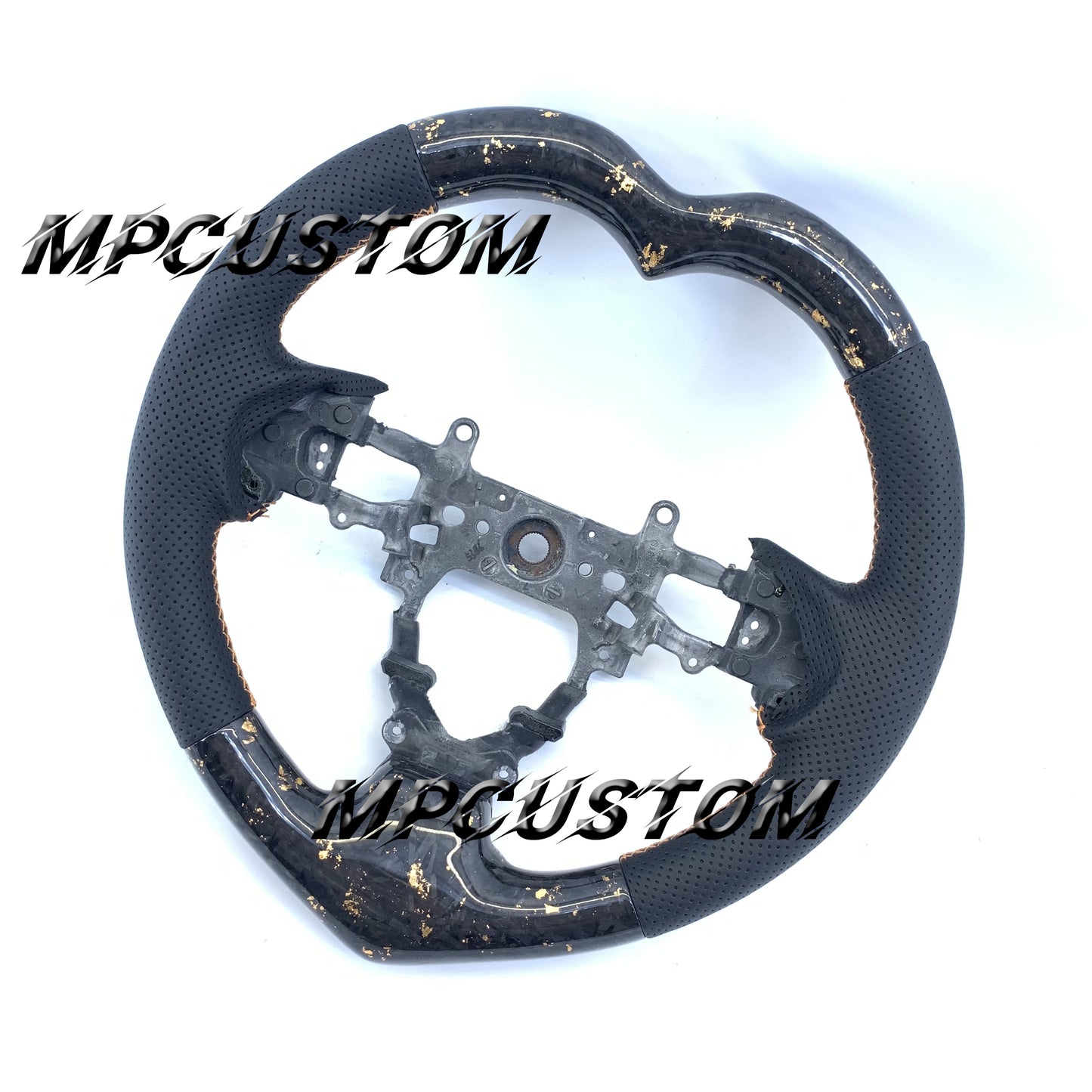 Mpcustom for Honda 9th Gen Civic 2012-2015 Forged carbon fiber steering wheel perforated leather