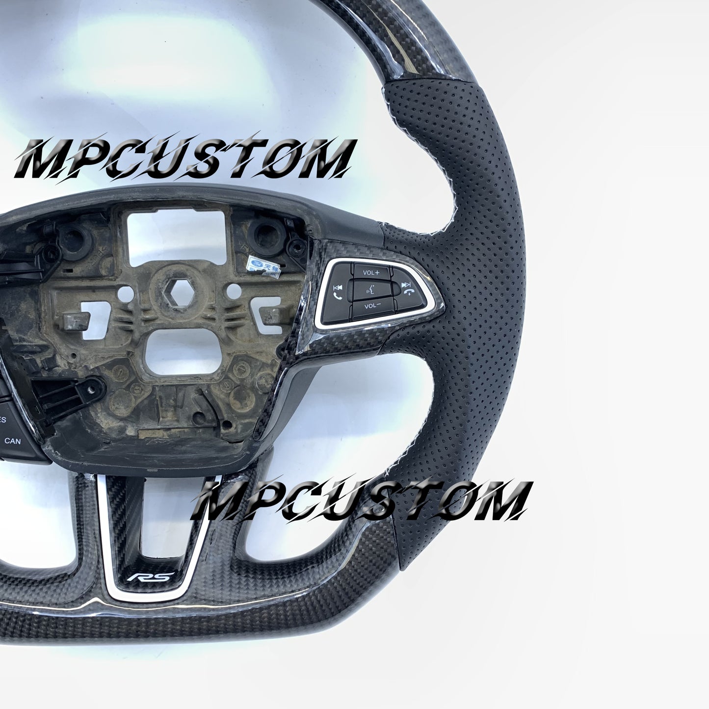 Mpcustom For Ford focus mk3 2015-2018 carbon fiber steering wheel flat top