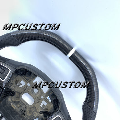 Mpcustom For Ford focus mk3 2015-2018 carbon fiber steering wheel flat top