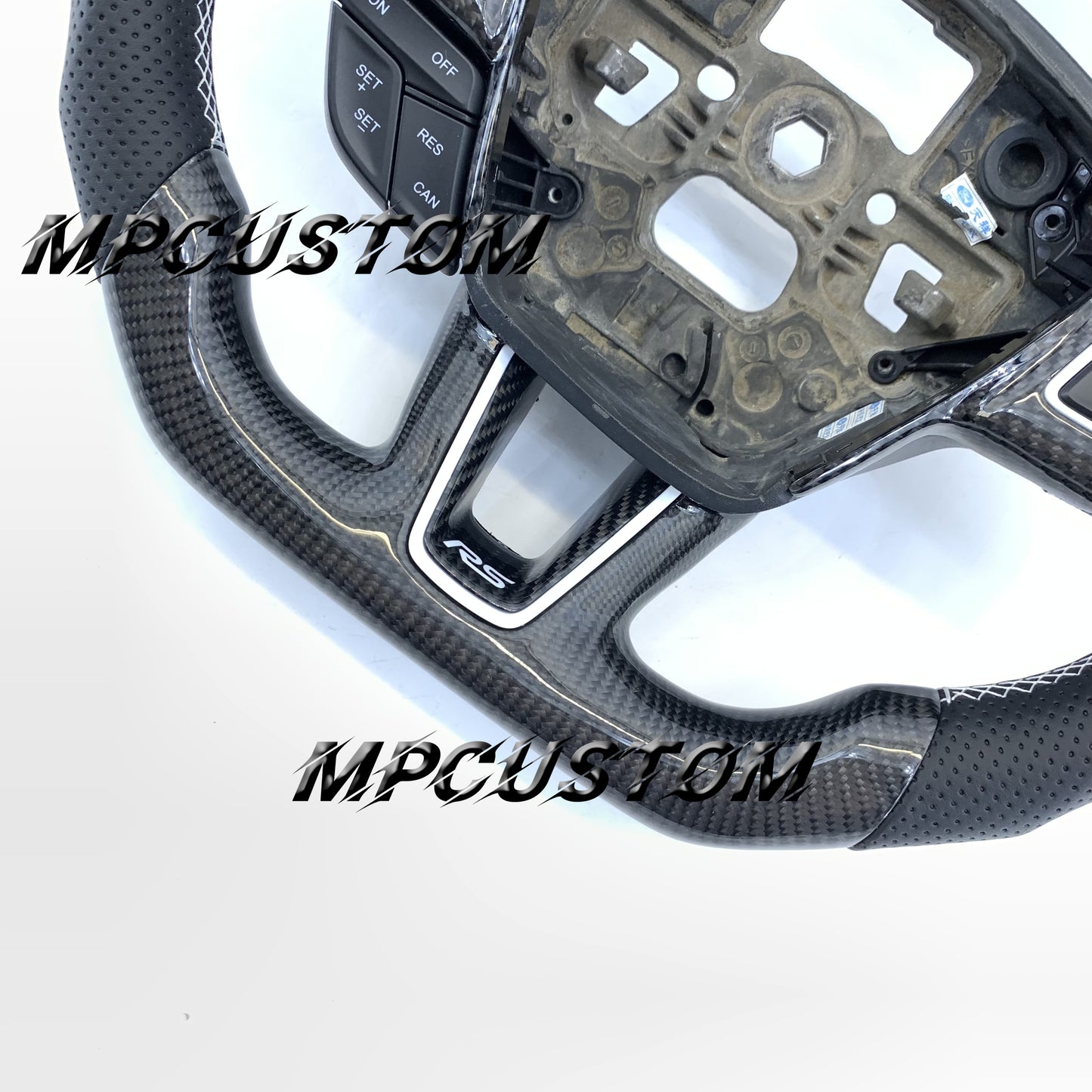 Mpcustom For Ford focus mk3 2015-2018 carbon fiber steering wheel flat top