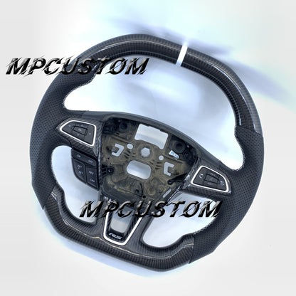 Mpcustom For Ford focus mk3 2015-2018 carbon fiber steering wheel flat top