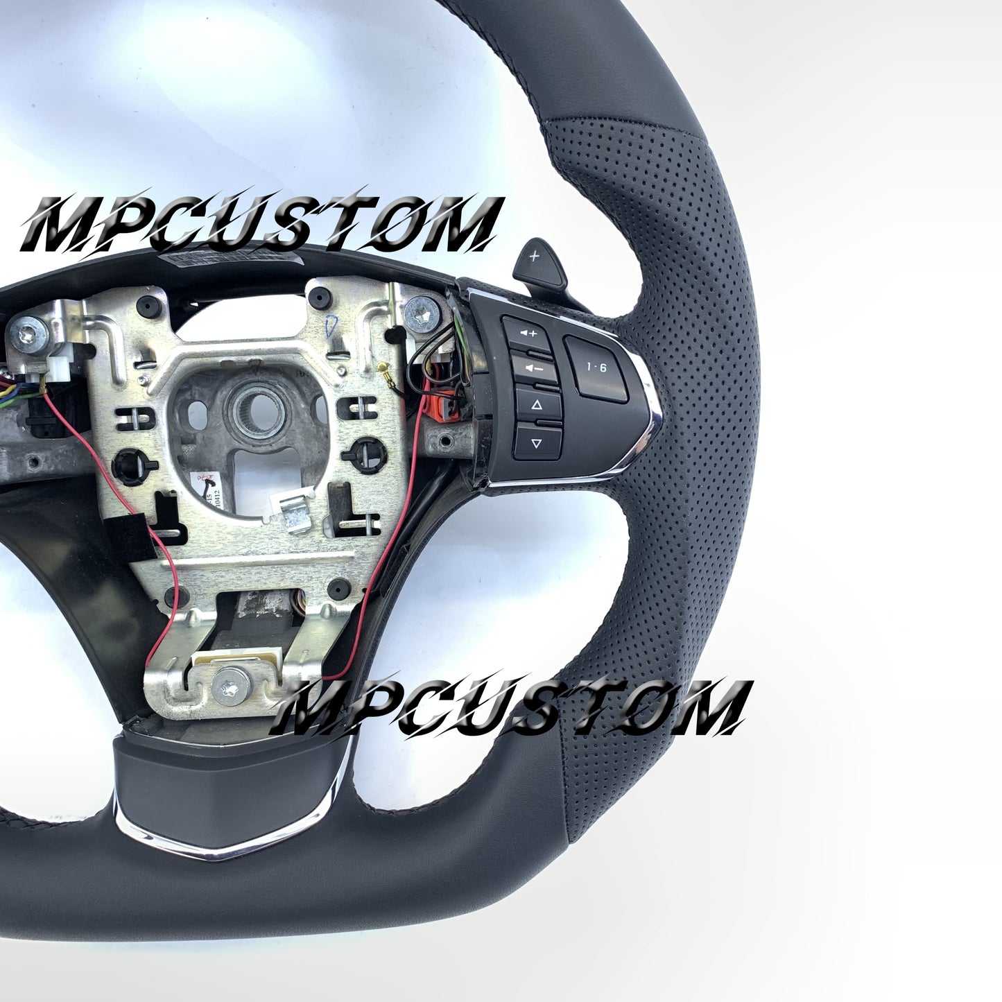 MPcustom for Chevrolet Corvette C6 ZR1 Z06 full leather steering wheel round top