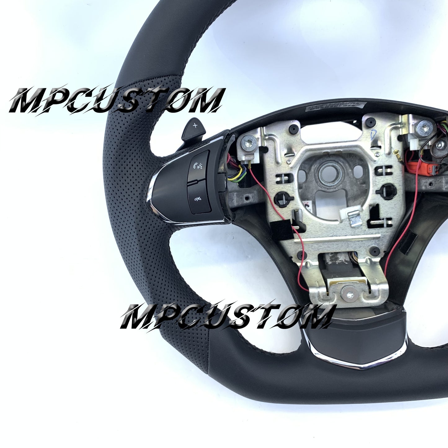 MPcustom for Chevrolet Corvette C6 ZR1 Z06 full leather steering wheel round top