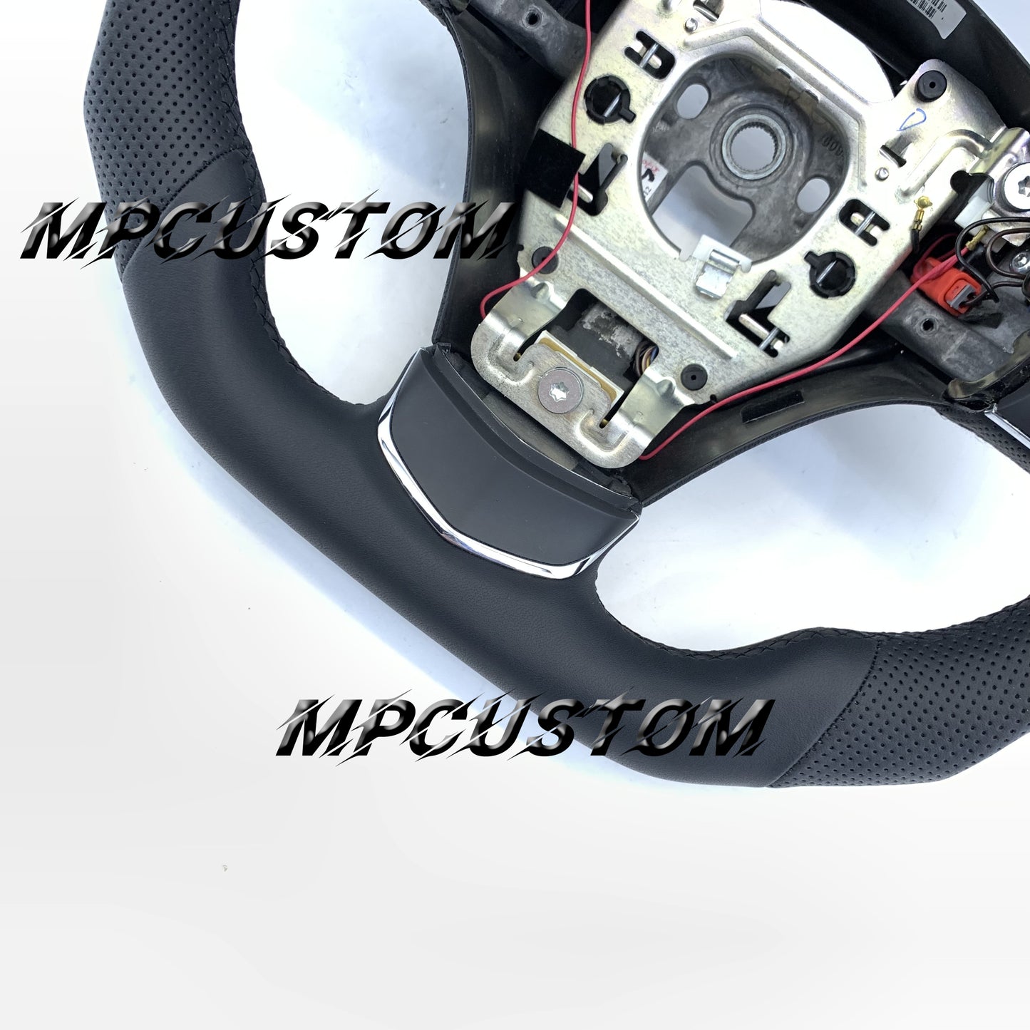 MPcustom for Chevrolet Corvette C6 ZR1 Z06 full leather steering wheel round top