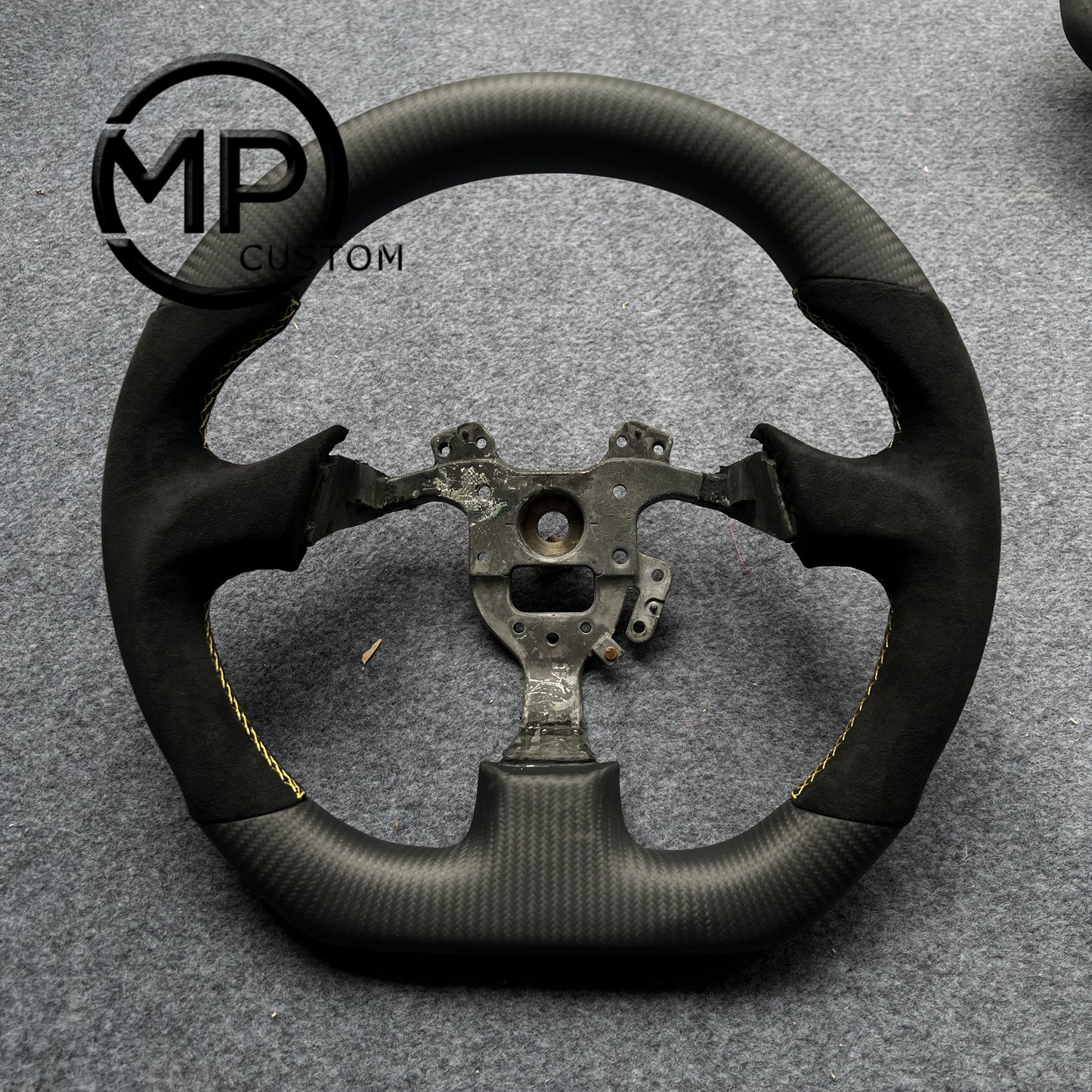 MPCUSTOM Fit For Honda S2000 1999-2009 carbon fiber steering wheel black Alcantara