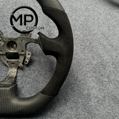 MPCUSTOM Fit For Honda S2000 1999-2009 carbon fiber steering wheel black Alcantara