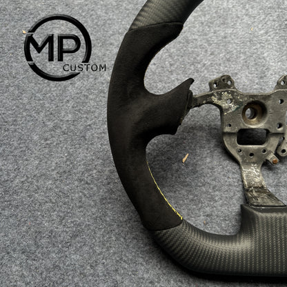 MPCUSTOM Fit For Honda S2000 1999-2009 carbon fiber steering wheel black Alcantara