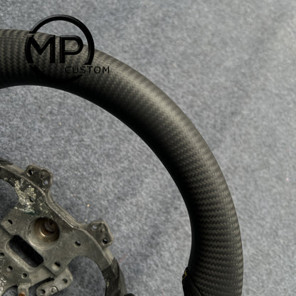 MPCUSTOM Fit For Honda S2000 1999-2009 carbon fiber steering wheel black Alcantara