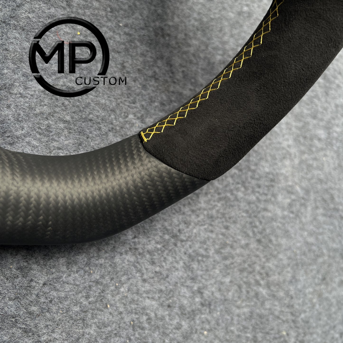 MPCUSTOM Fit For Honda S2000 1999-2009 carbon fiber steering wheel black Alcantara