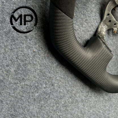 MPCUSTOM Fit For Honda S2000 1999-2009 carbon fiber steering wheel black Alcantara