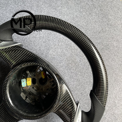 MPCUSTOM Fit For Porsche 911 987 2009-2012 carbon fiber steering wheel black perforated leather