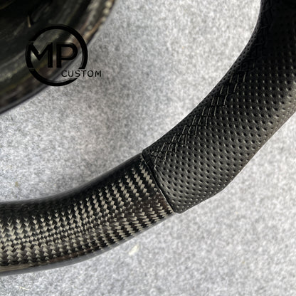 MPCUSTOM Fit For Porsche 911 987 2009-2012 carbon fiber steering wheel black perforated leather