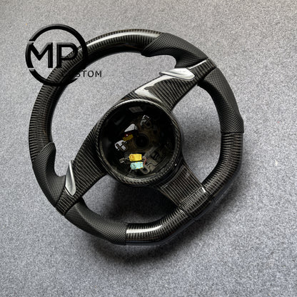 MPCUSTOM Fit For Porsche 911 987 2009-2012 carbon fiber steering wheel black perforated leather