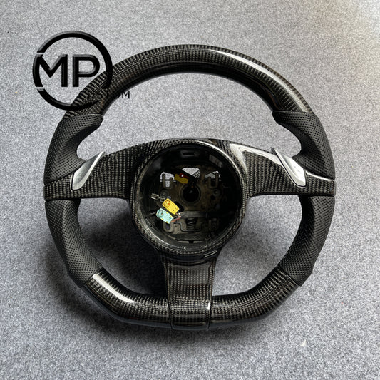 MPCUSTOM Fit For Porsche 911 987 2009-2012 carbon fiber steering wheel black perforated leather