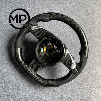 MPCUSTOM Fit For Porsche 911 987 2009-2012 carbon fiber steering wheel black perforated leather