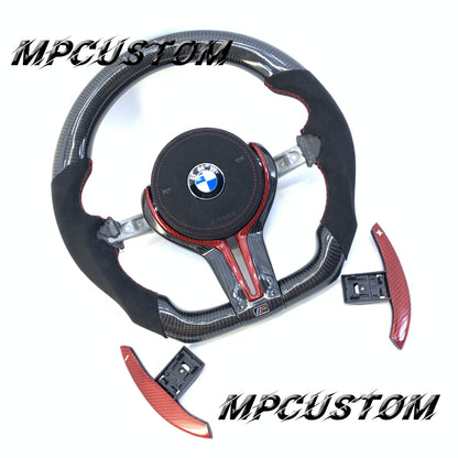 Mpcustom for BMW 2 series F22/F23/F44/F45 carbon fiber steering wheel red paddles