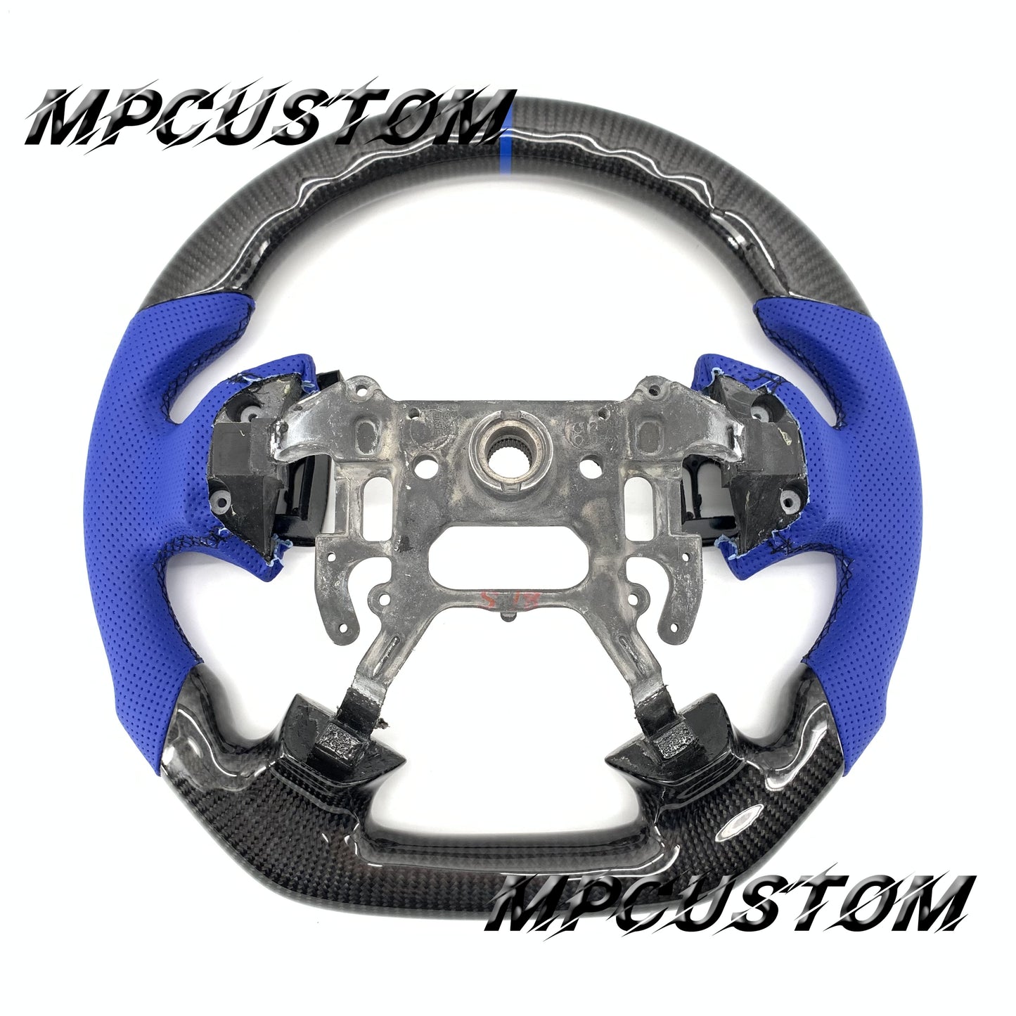 Mpcustom for Acura TL 2004-2006 carbon fiber steering wheel blue stripe line