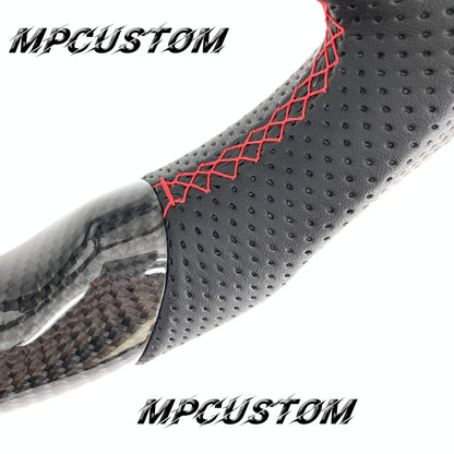Mpcustom for Honda 9th Gen Civic 2012-2015 carbon fiber steering wheel red stripe line