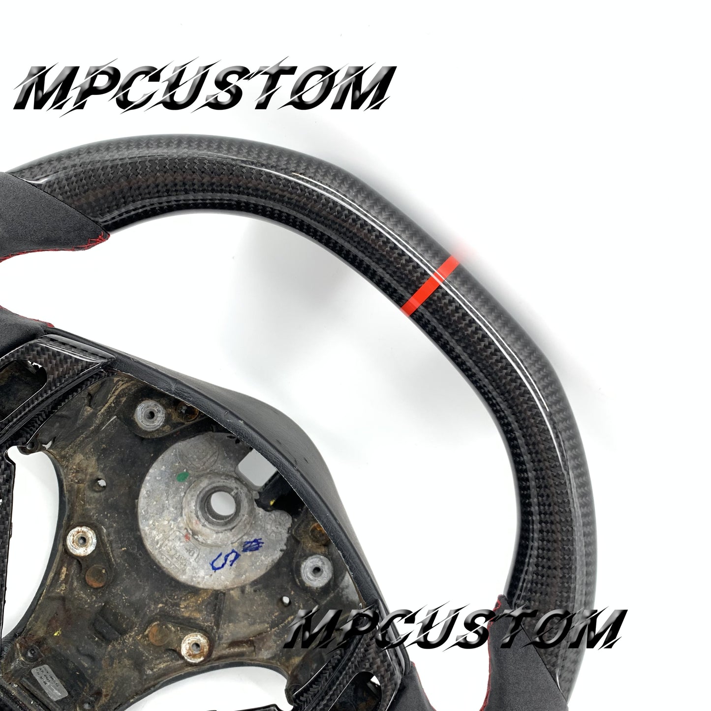 Mpcustom for Maserati GT carbon fiber steering wheel flat top
