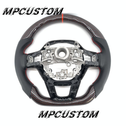 Mpcustom for Honda 11th gen Civic carbon fiber steering wheel round top and smooth