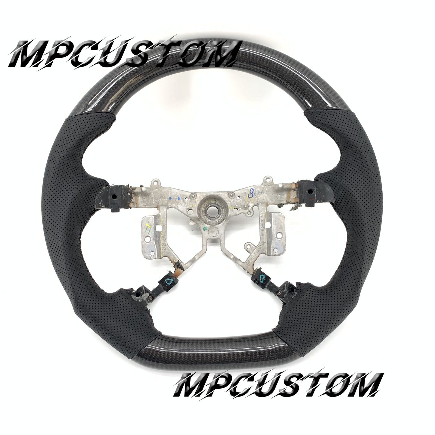Mpcustom for Toyota Highlander 2007-2011 carbon fiber steering wheel perforated leather