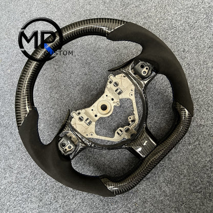 MPCUSTOM Fit For Toyota 86 2016-2019/Subaru BRZ 2016-2019 carbon fiber steering wheel black Alcantara blue center line