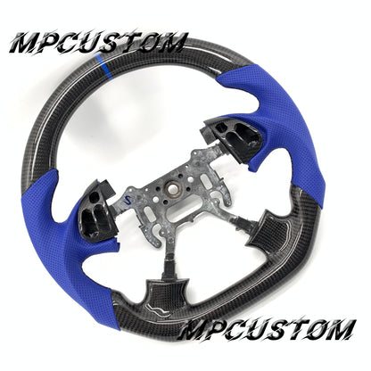 Mpcustom for Acura TL 2004-2006 carbon fiber steering wheel blue stripe line