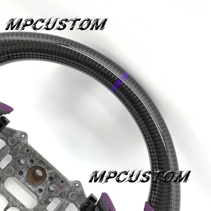 Mpcustom for Acura TL 2004-2006 carbon fiber steering wheel purple stripe line