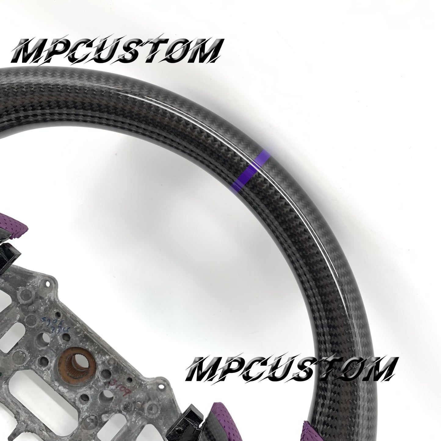 Mpcustom for Acura TL 2004-2006 carbon fiber steering wheel perforated leather