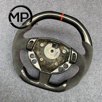 MPCUSTOM Fit For Maserati GT Granturismo Sport 2008-2019 Custom carbon fiber steering wheel gray Alcantara red center line