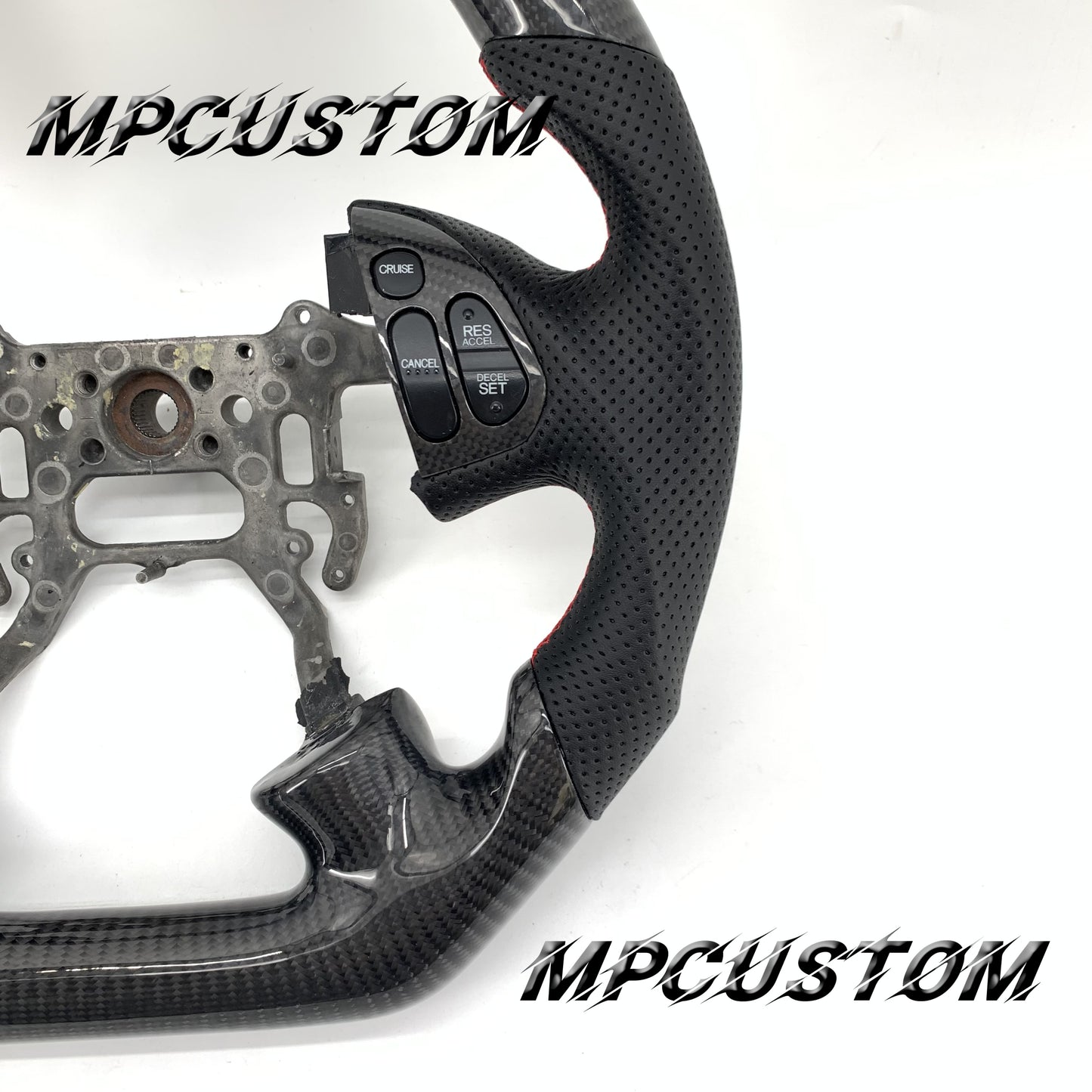 Mpcustom for Acura TL 2004-2006 carbon fiber steering wheel round top