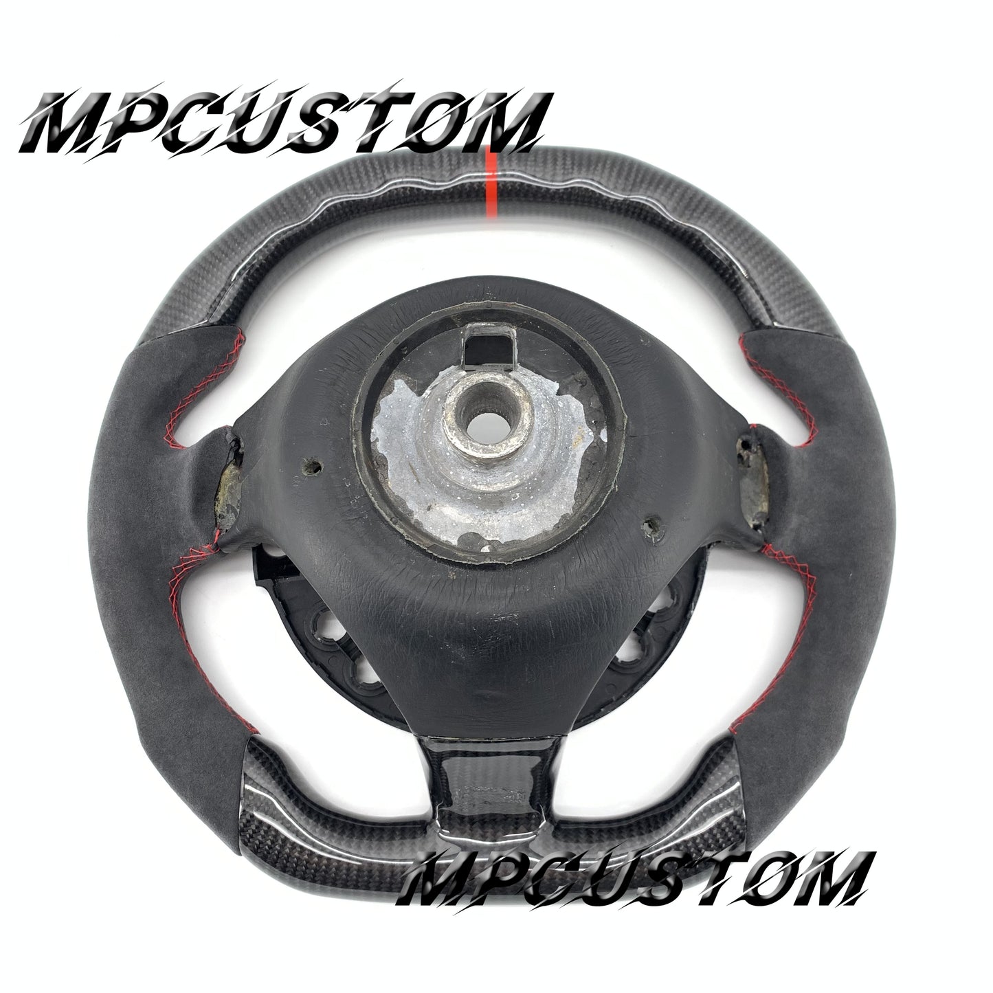 Mpcustom for Maserati GT carbon fiber steering wheel gloss and flat top