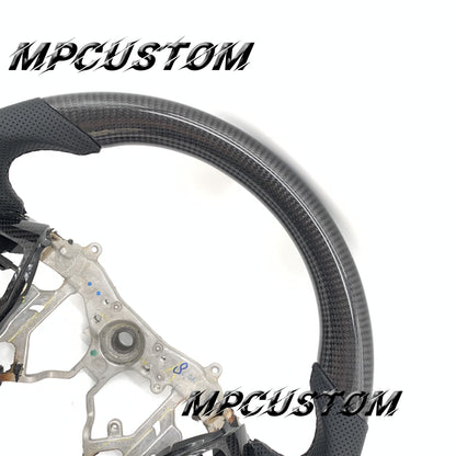 Mpcustom for Toyota Highlander 2007-2011 carbon fiber steering wheel black stitching