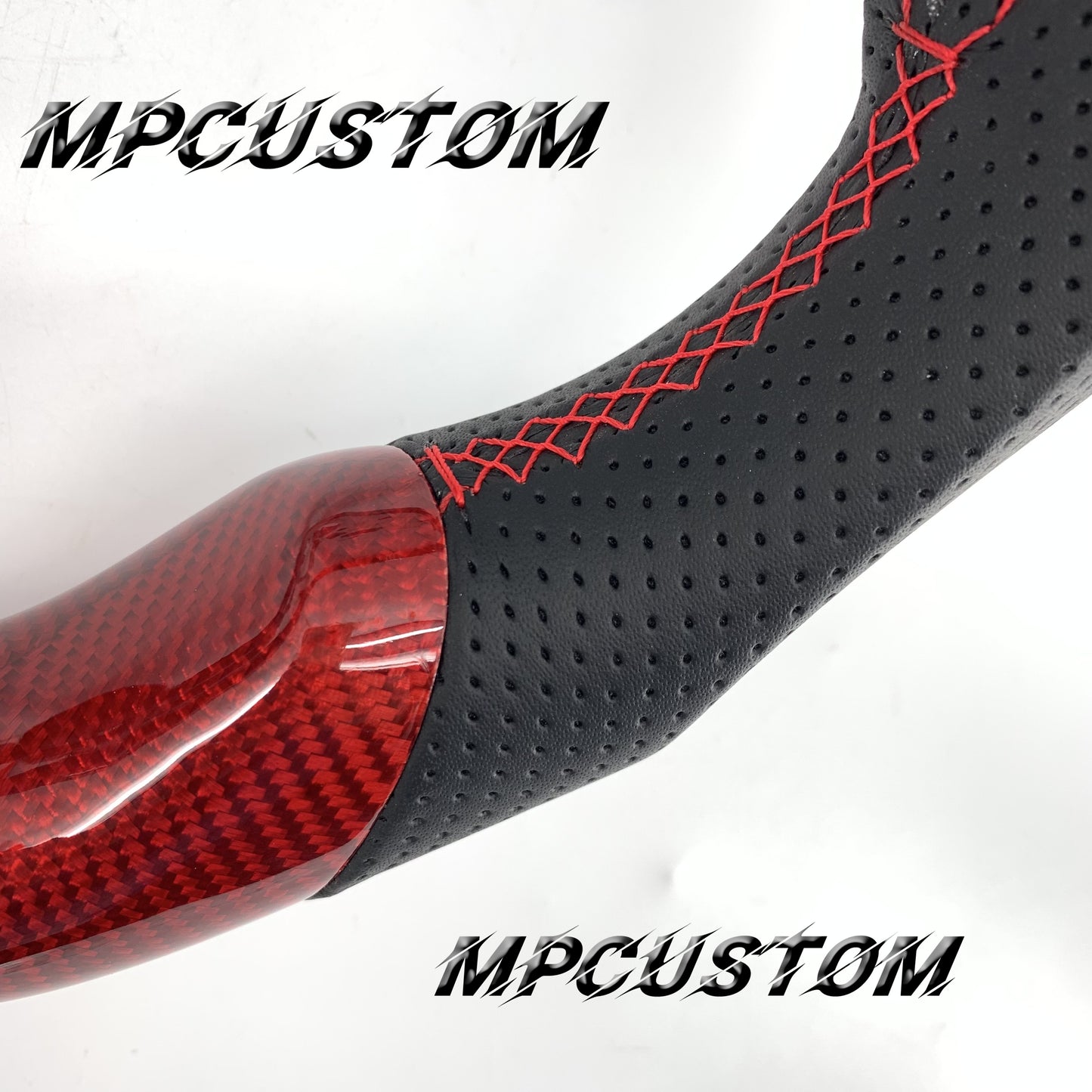 Mpcustom for Lexus GS350 2016-2018 carbon fiber steering wheel red stitching