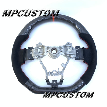 Mpcustom for Subaru 2015-2021 carbon fiber steering wheel gloss and flat bottom
