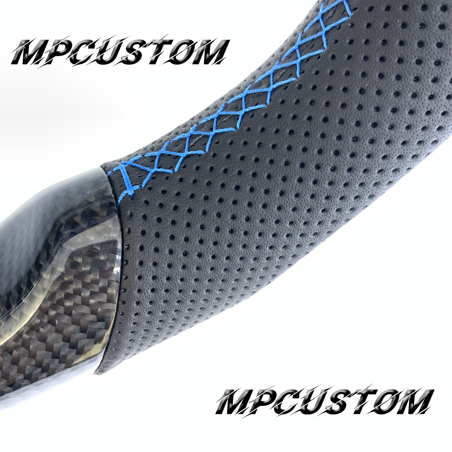 Mpcustom for BMW 4 series F32/F33/F36 carbon fiber steering wheel blue stitching