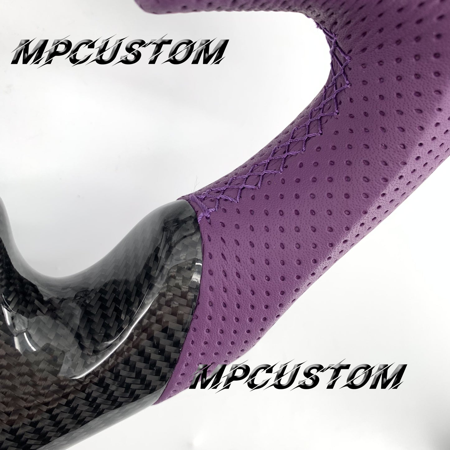 Mpcustom for Acura TL 2004-2006 carbon fiber steering wheel purple stripe line