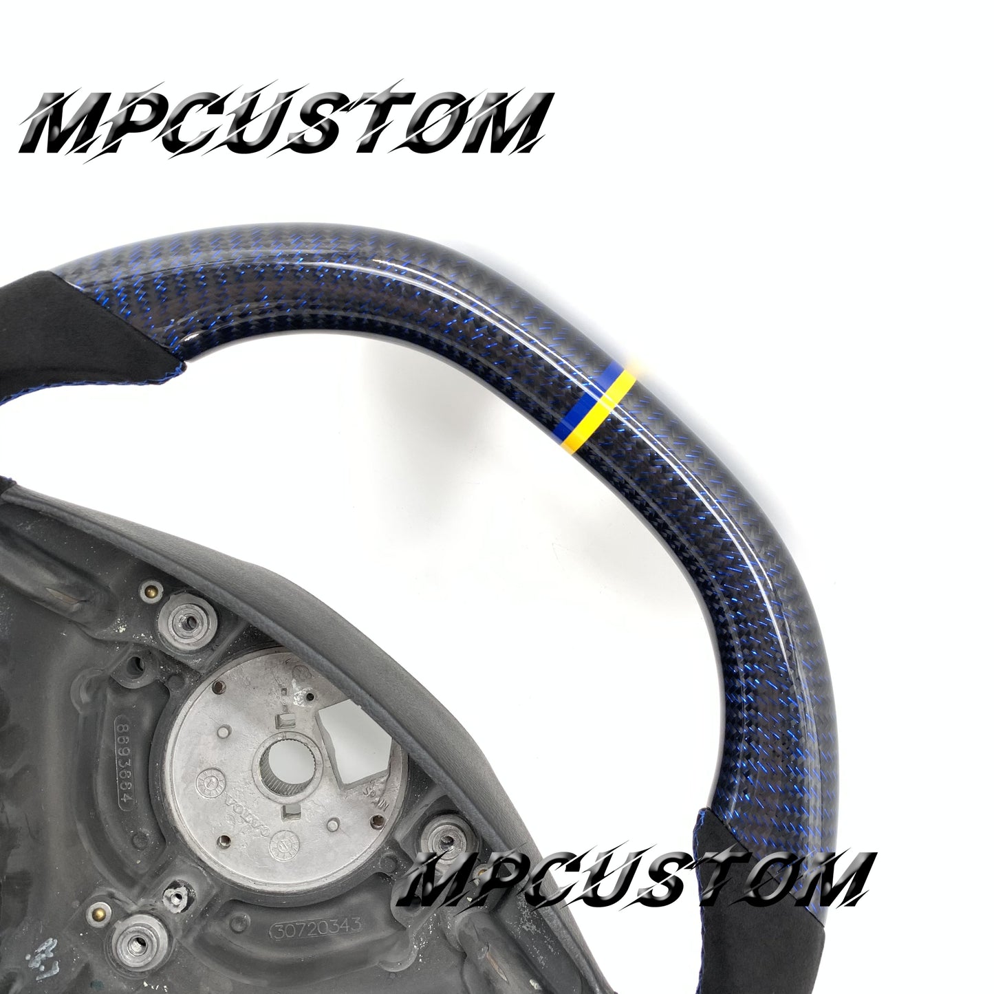 Mpcustom for Volvo S60 2005-2009 carbon fiber steering wheel flat top