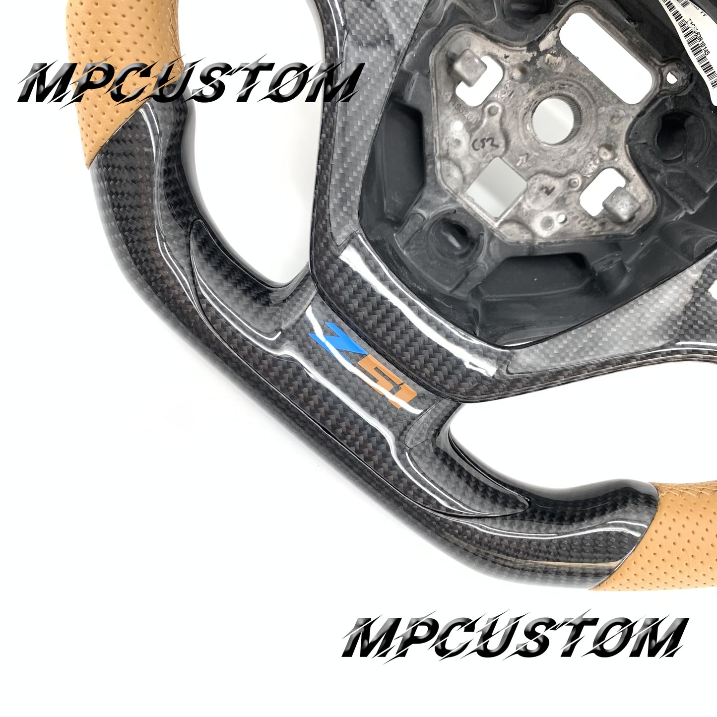 Mpcustom for Chevrolet Corvette C7 2014-2019 carbon fiber steering wheel gloss