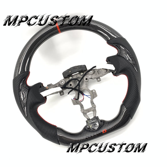Mpcustom for Nissan 370z Juke z34 carbon fiber steering wheel gloss and round top