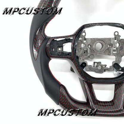 Mpcustom for Honda 11th gen Civic carbon fiber steering wheel round top and smooth