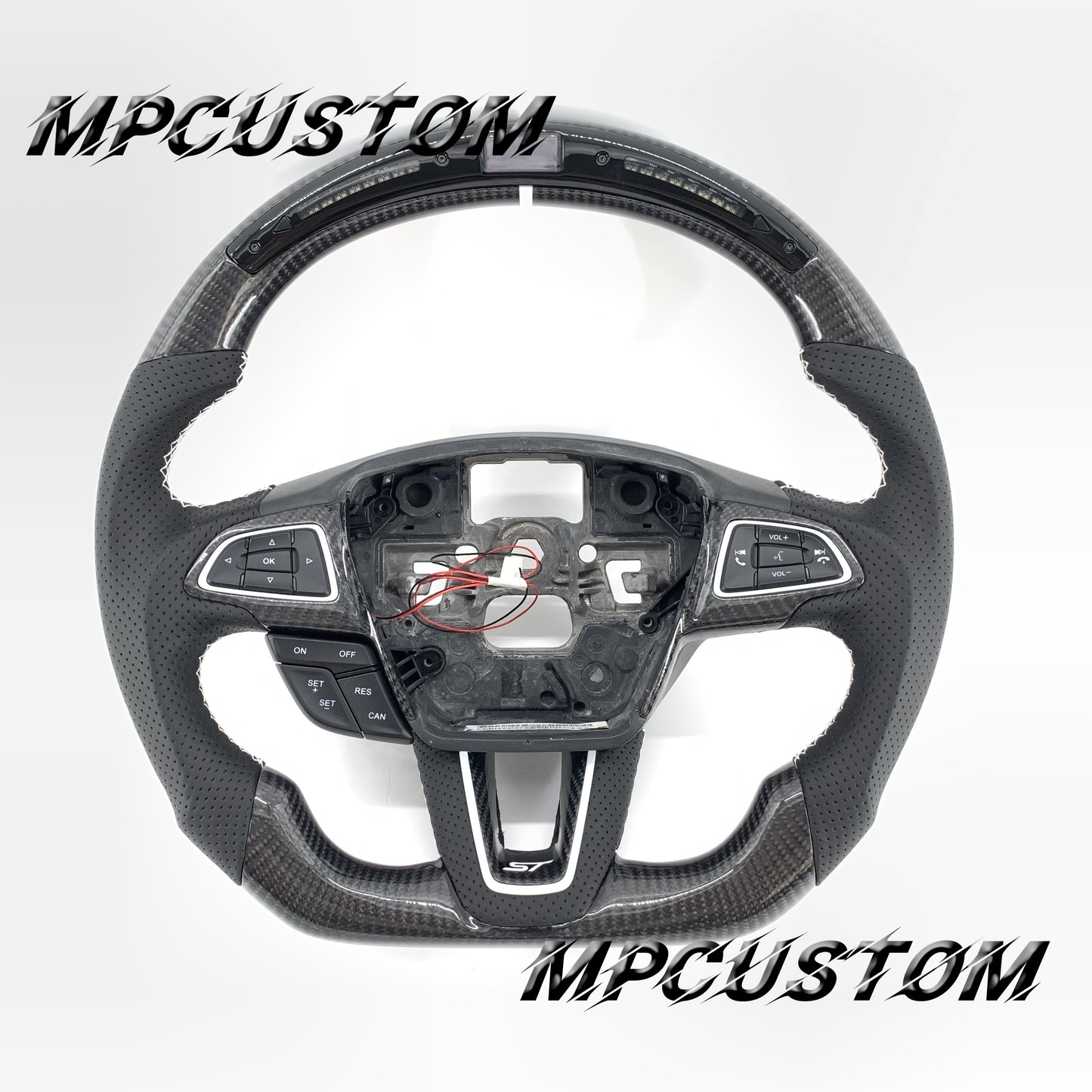 Mpcustom for Ford Focus MK3 ST RS carbon fiber steering wheel led
