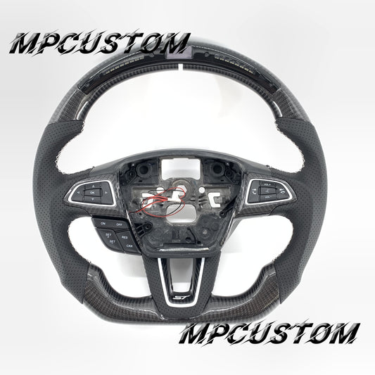Mpcustom for Ford Focus MK3 ST RS carbon fiber steering wheel led
