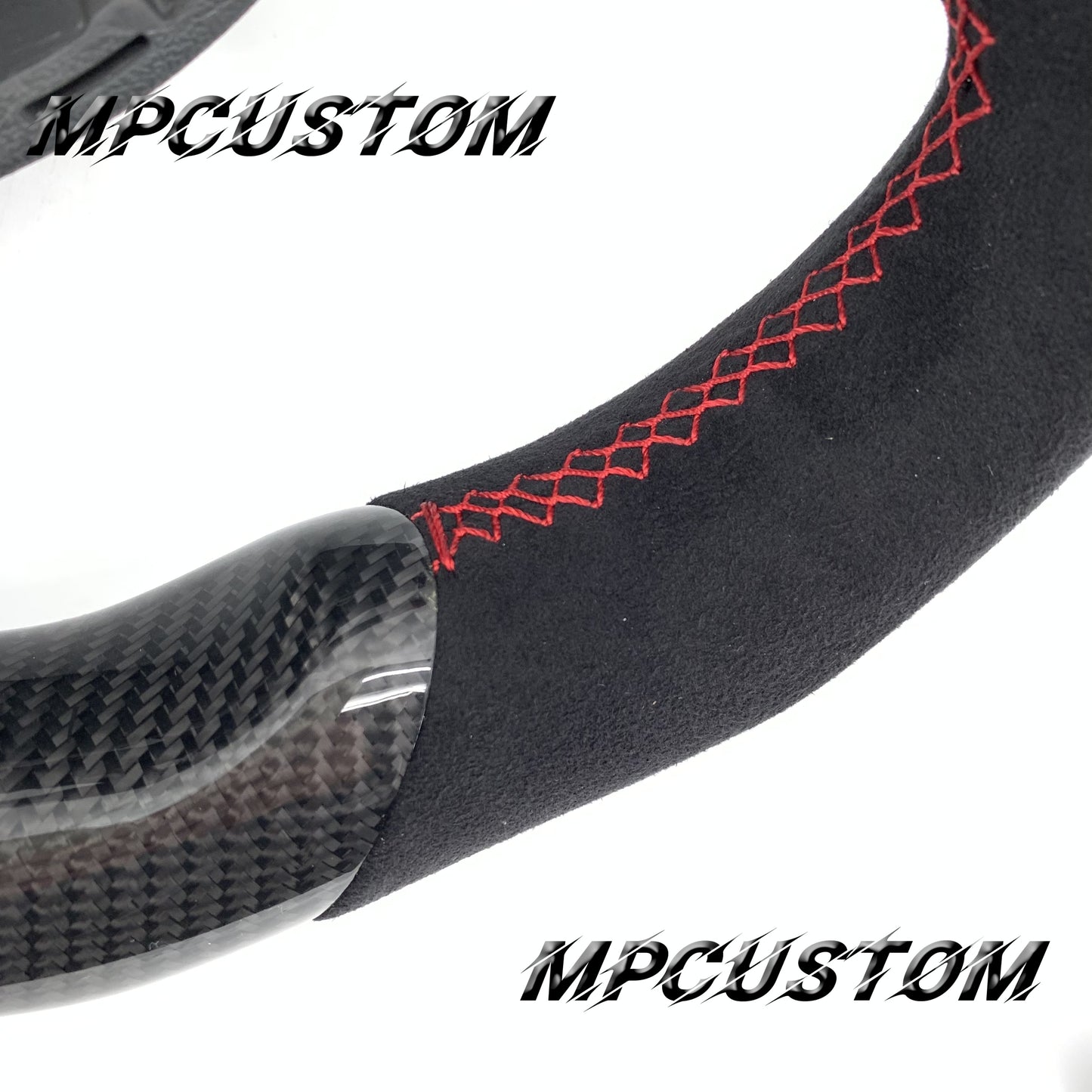 Mpcustom for Audi B8.5 S6 2012-2016 carbon fiber steering wheel red stripe line