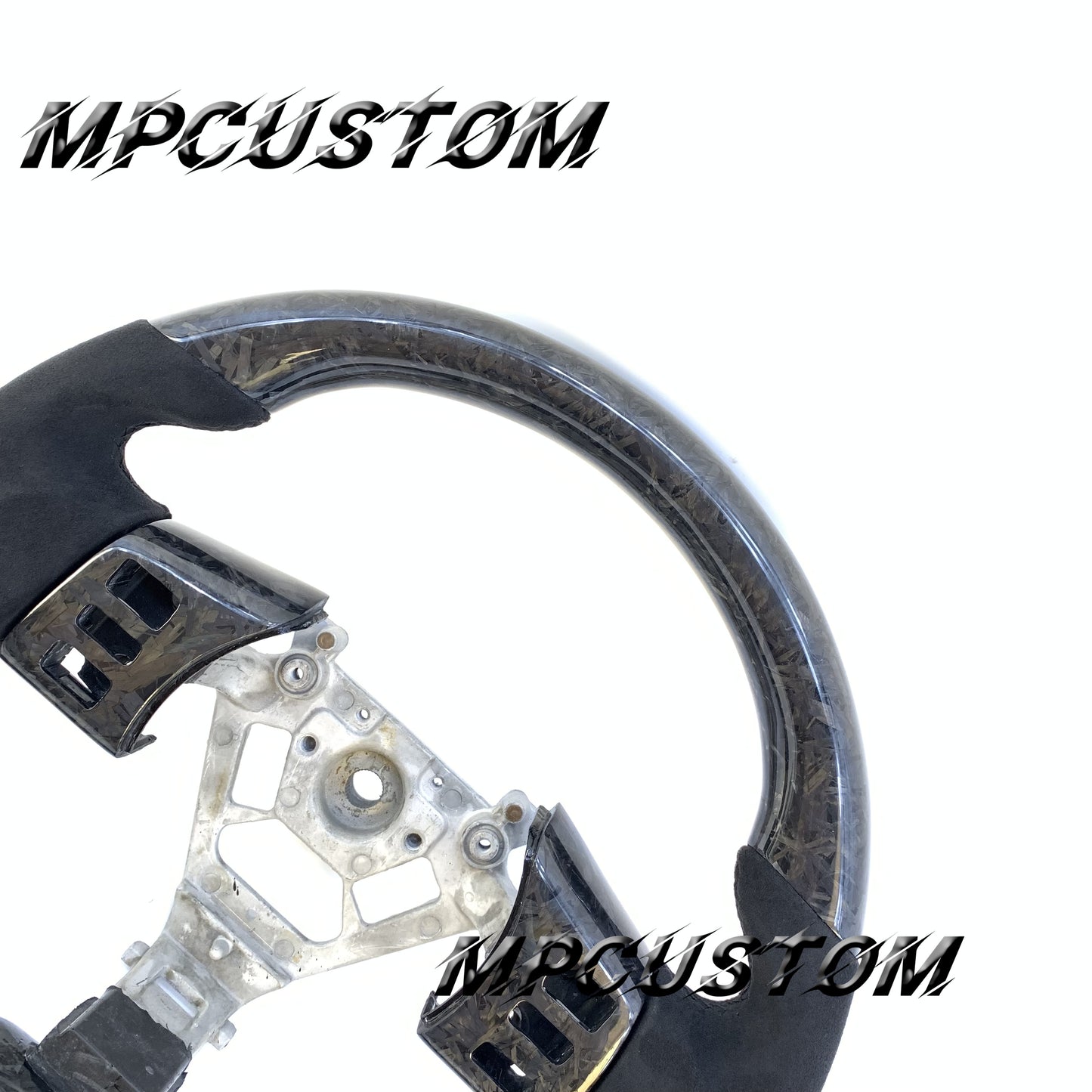 Mpcustom for Nissan 350z 2002-2009 carbon fiber steering wheel gloss and flat bottom