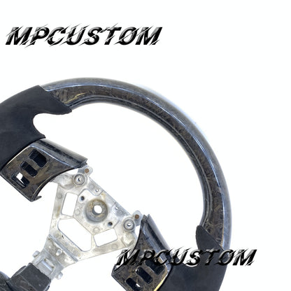 Mpcustom for Nissan 350z 2002-2009 carbon fiber steering wheel gloss and flat bottom
