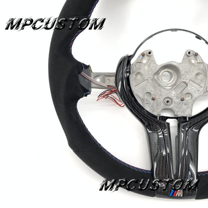Mpcustom for BMW M2 F87/M3 F80/M4 F82/F83/M5F10/F90 carbon fiber steering wheel Alcantara