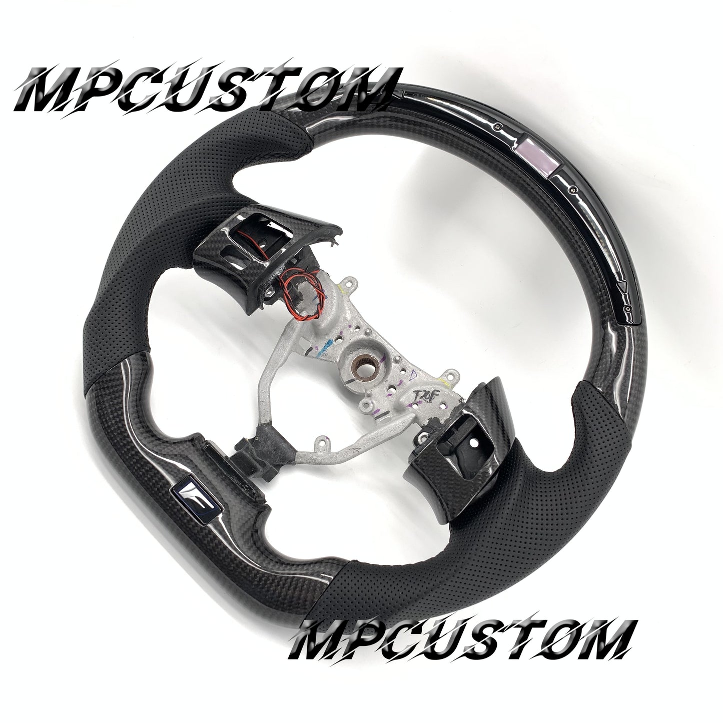 Mpcustom for Lexus IS250 2006-2013 carbon fiber steering wheel gloss and round top