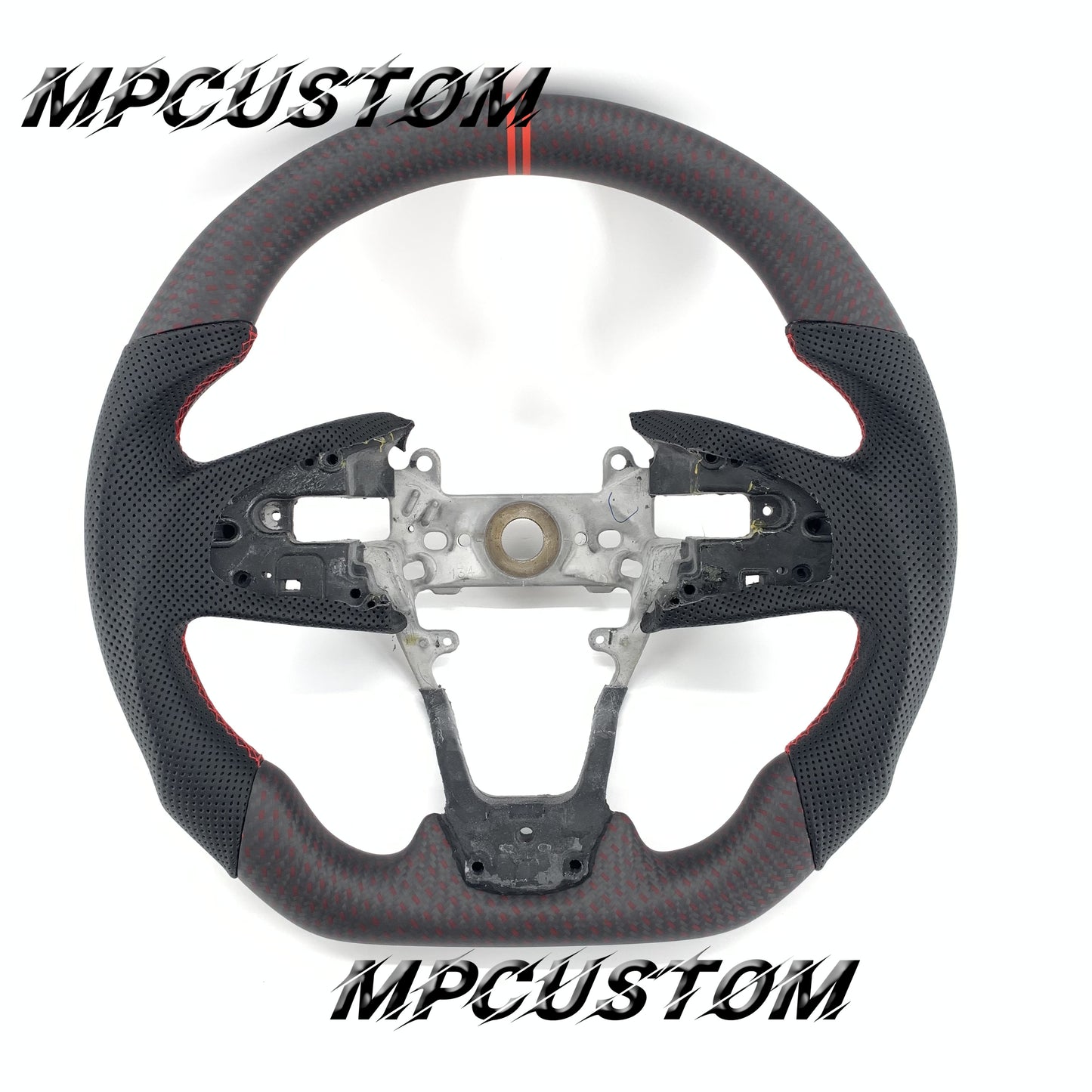 Mpcustom for Honda 10th Gen Civic 2016+ carbon fiber steering wheel round top